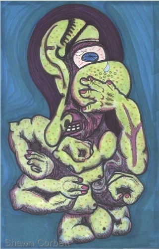 Drawing-Convulsive Green