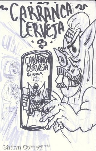 Drawing-Carranca Cerveja Mock-up