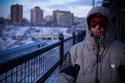 mustache,edmonton,high level bridge, bridge,snow,cold,googles,river,downtown,blue - Urban Photography