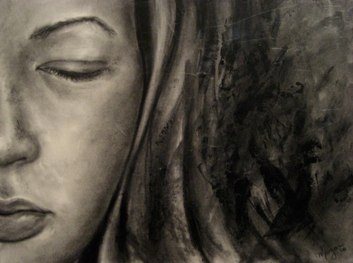Drawing-Charcoal-Split Personality