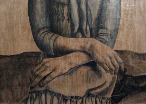 Painting-Waiting To Be Undiscovered In Between The Bright Lights & The Door