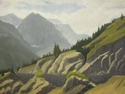 Glacier Park, Going to the Sun Road, St. Mary Valley, Montana landscapes - Landscape Painting