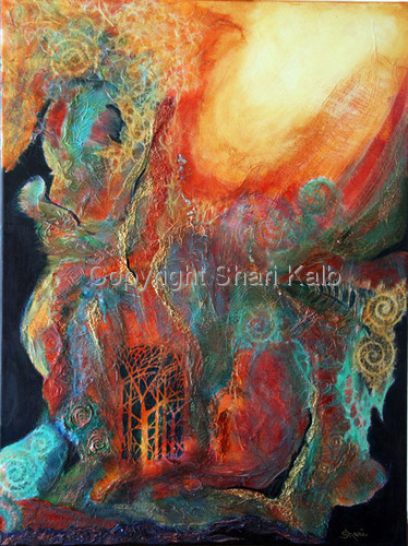 Mixed Media-Non-representational-Mystic Woods