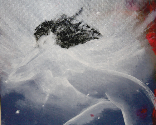 Painting-Figurative-Reclining Celestial Figure