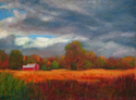 Bucks County Landscape Painting, Cloud Painting, Peace Valley Nature Park Scene - Landscape Painting