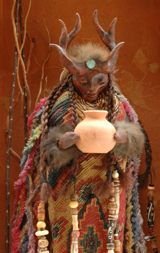 Mixed Media-Deer Spirit close up