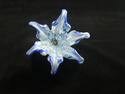 Open Petal Paperweight - Blue and White