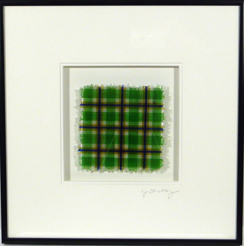 Frayed Fabric Framed