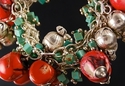 Sharon Adams Design - turquoise and coral bracelet