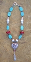 Jewelry--Semi-Precious Stones-NecklacesSterling silver dragon heart