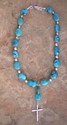 Jewelry--Semi-Precious Stones-NecklacesHammered sterling silver cross