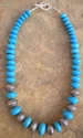 Jewelry--Semi-Precious Stones-NecklacesGraduated Turquoise Necklace