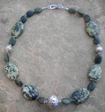Jewelry--Semi-Precious Stones-NecklacesSerpentine and Silver