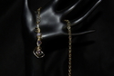 Three Amethyst 14K Gold Wrapped Pendant with 14K gold filled Chain