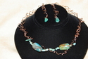 Copper and Turquoise Chain Necklace