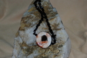 Crazy Lace Fire Agate and Black Onyz with Sterling Silver Clasp