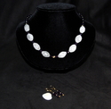 Amethyst and Cracked Crysal Quartz and 14K Gold-filled Clasp Necklace & Earrings
