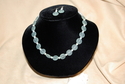 Beach Glass, Fresh Water Pearls and Sterling Silver Choker Necklace