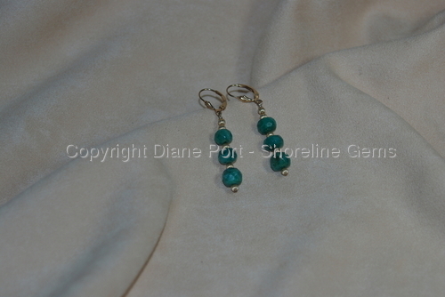 Faceted Emerald 14K Gold-filled Earrings