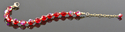Jewelry--Beads-Rings and BraceletsGold and Ruby Bicone Spiral Bracelet