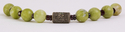 Jewelry--Semi-Precious Stones-Rings and BraceletsAntique Cylinder Beads and Green Rounds Bracelet