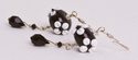 Jewelry--Beads-EarringsBlack and White Top Drilled Bicones Earrings
