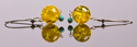 Faux Amber and Turquoise Earrings