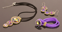 Jewelry--Beads-Necklaces3 Rivoli Pendant Set