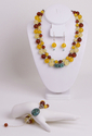 Jewelry--Semi-Precious Stones-NecklacesFaux Amber and Turquoise Set