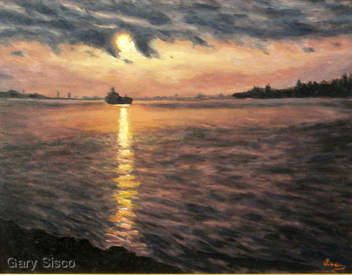 New Orleans Freighter in the Morning