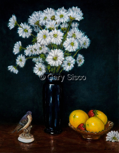 Still life with Daisies and Oranges