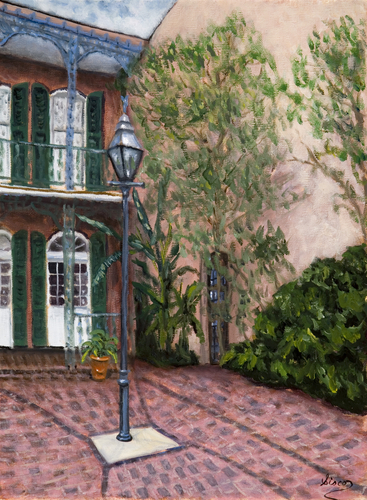 New Orleans Bourbon Street Courtyard