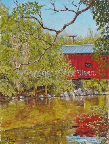 New Hampshire Red Covered Bridge