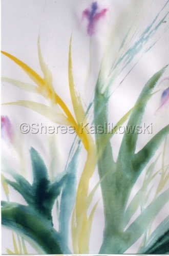 Painting-Botanical-Windy Blooms