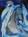 Painting--AcrylicNude man blue tones