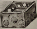 Drawing--CharcoalMetal Hole Box