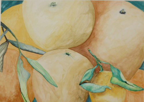 Painting-Still Life-New Years Oranges