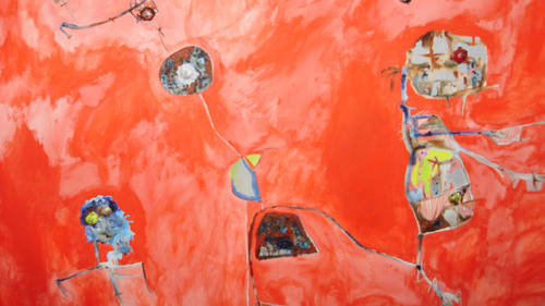 Painting-Abstract-Huge Red Painting