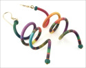 Coil Earrings with African Patterns