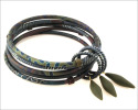 Five Bangle Bracelet with Organic Patterns