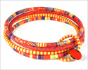 Red and Yellow Four Bangle Bracelet