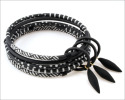 Black and White Five Bangle Bracelet 