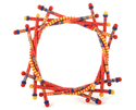 Red Square Triple Twist Bracelet