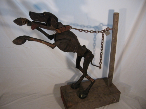 Sculpture-Wood-short leash