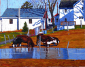 Painting--Oil-AnimalsGrazing Herd