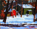 Painting--Oil-ImpressionismBack Yard Winter