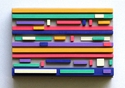 Sculpture--Wood-AbstractPolychrome Construction #4