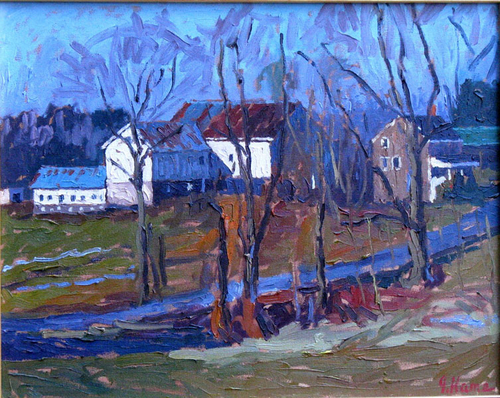 Painting-Impressionism-Meeting House March