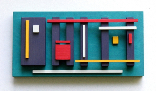 Sculpture-Abstract-Polychrome Construction #3