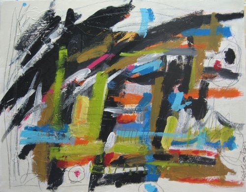 Painting-Floral-Modern Log Cabin